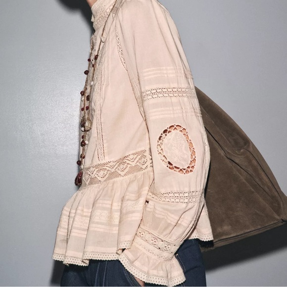 ZW COLLECTION EMBROIDERED ROMANTIC SHIRT - Picture 6 of 12